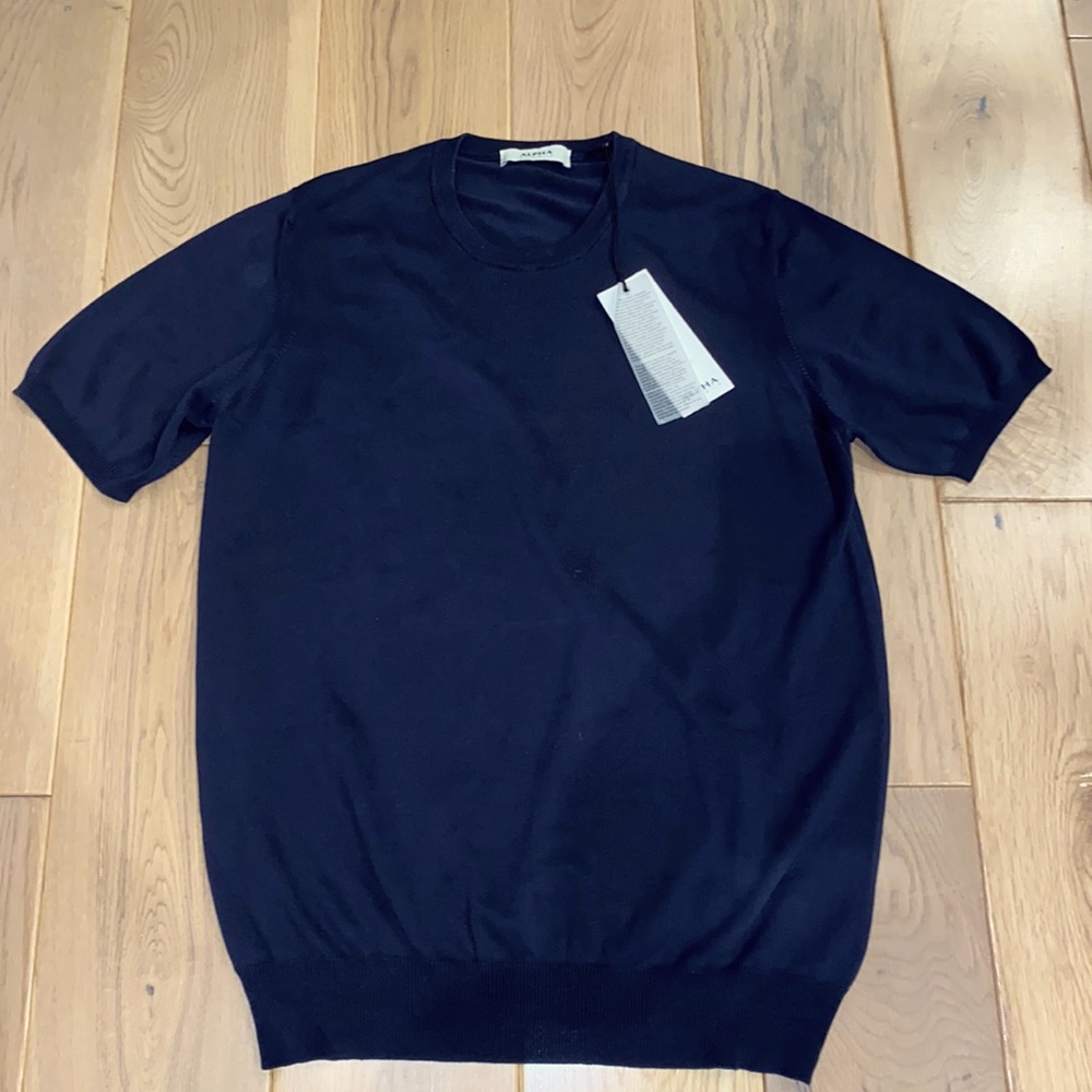 Alpha Studio cotton sweater tee